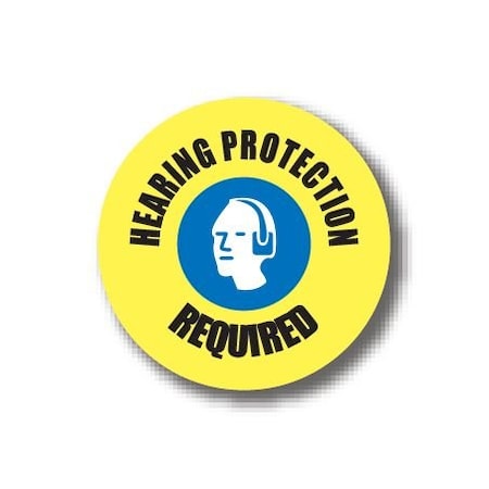 Ergomat 12in CIRCLE SIGNS - HEARING PROTECTION REQUIRED DSV-SIGN 144 #3064 -UEN